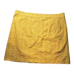 Boden Pencil Mini Skirt with Yellow Flowers Size 16/18